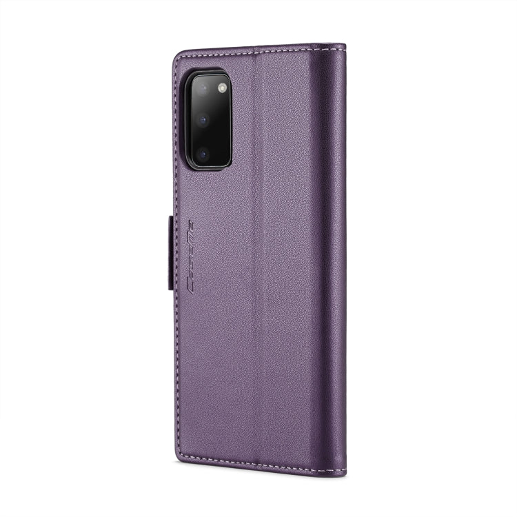 For Samsung Galaxy S20 CaseMe 023 Butterfly Buckle Litchi Texture RFID Anti-theft Leather Phone Case(Pearly Purple) - Galaxy Phone Cases by CaseMe | Online Shopping UK | buy2fix
