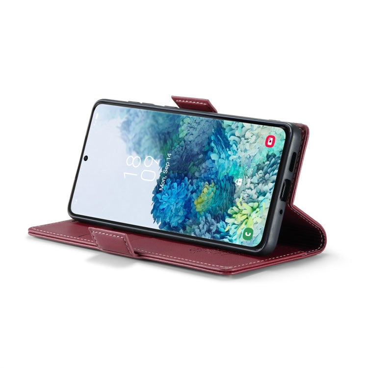 For Samsung Galaxy S20+ CaseMe 023 Butterfly Buckle Litchi Texture RFID Anti-theft Leather Phone Case(Wine Red) - Galaxy Phone Cases by CaseMe | Online Shopping UK | buy2fix