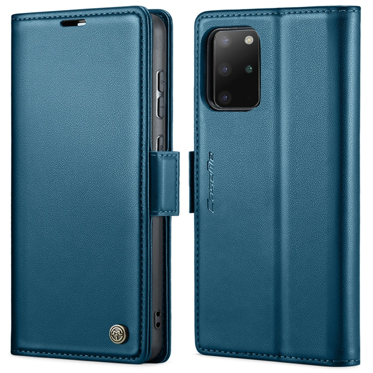 For Samsung Galaxy S20+ CaseMe 023 Butterfly Buckle Litchi Texture RFID Anti-theft Leather Phone Case(Blue) - Galaxy Phone Cases by CaseMe | Online Shopping UK | buy2fix