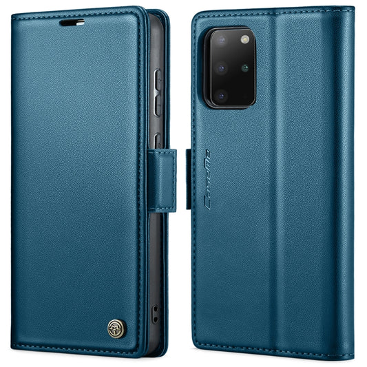 For Samsung Galaxy S20+ CaseMe 023 Butterfly Buckle Litchi Texture RFID Anti-theft Leather Phone Case(Blue) - Galaxy Phone Cases by CaseMe | Online Shopping UK | buy2fix