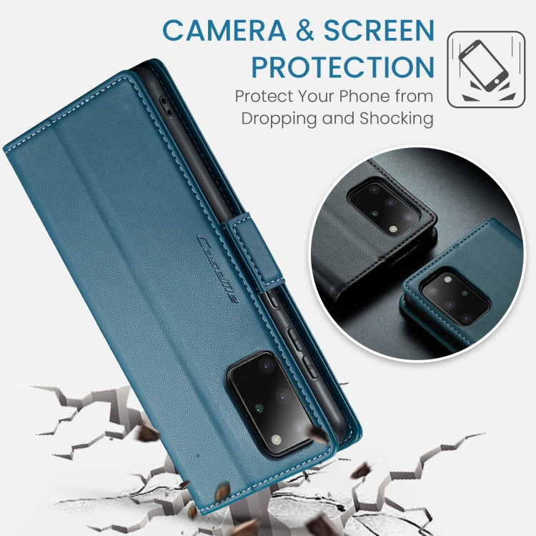 For Samsung Galaxy S20+ CaseMe 023 Butterfly Buckle Litchi Texture RFID Anti-theft Leather Phone Case(Blue) - Galaxy Phone Cases by CaseMe | Online Shopping UK | buy2fix