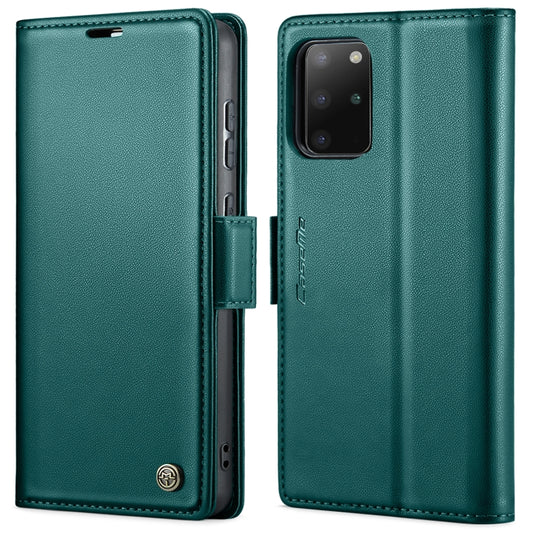 For Samsung Galaxy S20+ CaseMe 023 Butterfly Buckle Litchi Texture RFID Anti-theft Leather Phone Case(Pearly Blue) - Galaxy Phone Cases by CaseMe | Online Shopping UK | buy2fix