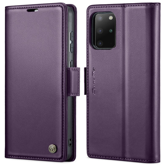 Pour Samsung Galaxy S20 + CaseMe 023 Boucle Papillon Litchi Texture RFID Étui de téléphone en cuir antivol (Violet nacré)