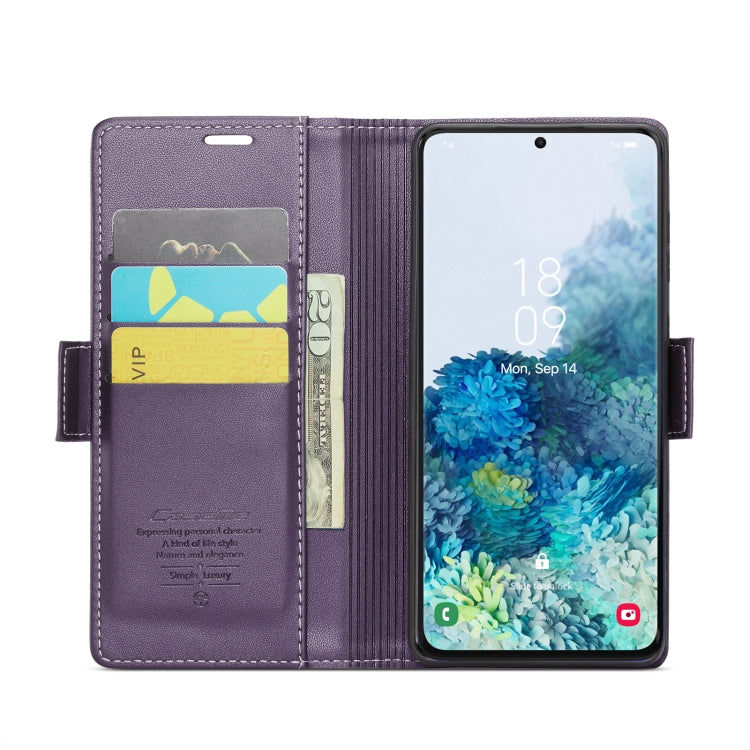 For Samsung Galaxy S20+ CaseMe 023 Butterfly Buckle Litchi Texture RFID Anti-theft Leather Phone Case(Pearly Purple) - Galaxy Phone Cases by CaseMe | Online Shopping UK | buy2fix