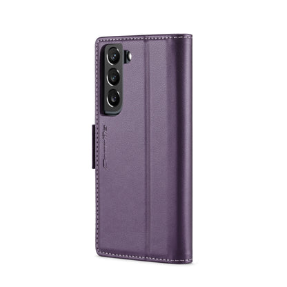 For Samsung Galaxy S22 5G CaseMe 023 Butterfly Buckle Litchi Texture RFID Anti-theft Leather Phone Case(Pearly Purple) - Galaxy S22 5G Cases by CaseMe | Online Shopping UK | buy2fix
