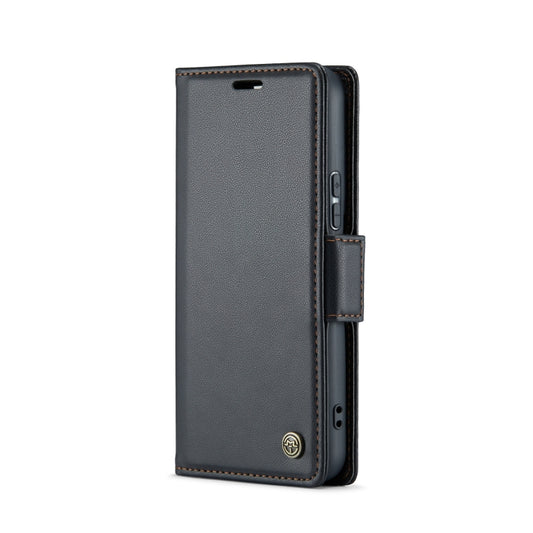 For Samsung Galaxy S22+ 5G CaseMe 023 Butterfly Buckle Litchi Texture RFID Anti-theft Leather Phone Case(Black) - Galaxy S22+ 5G Cases by CaseMe | Online Shopping UK | buy2fix