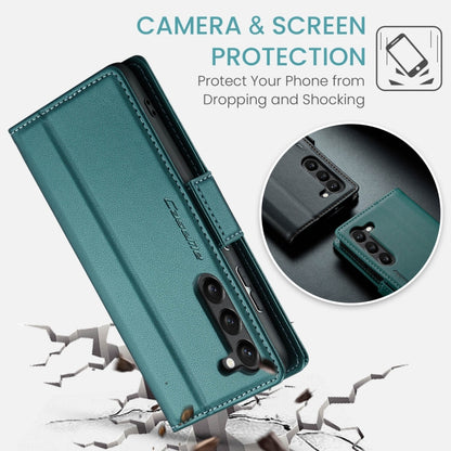For Samsung Galaxy S23 5G CaseMe 023 Butterfly Buckle Litchi Texture RFID Anti-theft Leather Phone Case(Pearly Blue) - Galaxy S23 5G Cases by CaseMe | Online Shopping UK | buy2fix