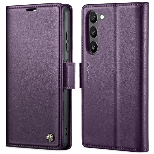 For Samsung Galaxy S23 5G CaseMe 023 Butterfly Buckle Litchi Texture RFID Anti-theft Leather Phone Case(Pearly Purple) - Galaxy S23 5G Cases by CaseMe | Online Shopping UK | buy2fix