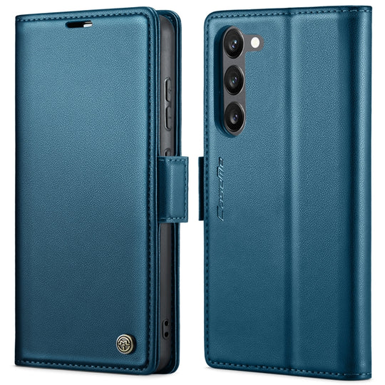Pour Samsung Galaxy S23 + 5G CaseMe 023 Boucle Papillon Litchi Texture RFID Étui de téléphone en cuir antivol (Bleu)