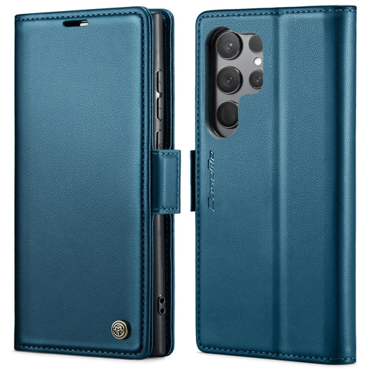 For Samsung Galaxy S23 Ultra 5G CaseMe 023 Butterfly Buckle Litchi Texture RFID Anti-theft Leather Phone Case(Blue) - Galaxy Phone Cases by CaseMe | Online Shopping UK | buy2fix