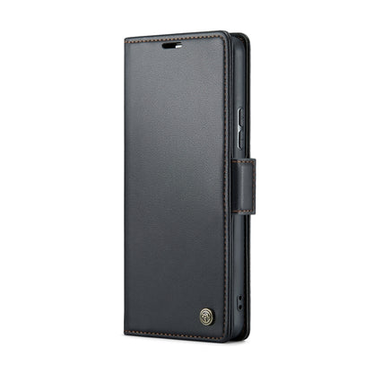For Samsung Galaxy A53 CaseMe 023 Butterfly Buckle Litchi Texture RFID Anti-theft Leather Phone Case(Black) - Galaxy Phone Cases by CaseMe | Online Shopping UK | buy2fix