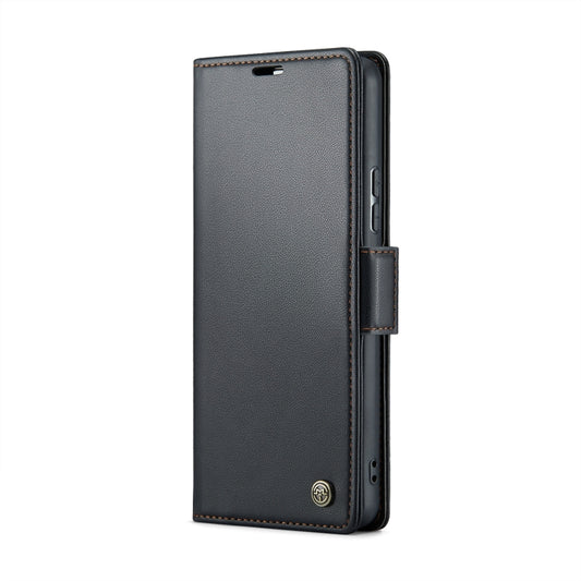 For Samsung Galaxy A53 CaseMe 023 Butterfly Buckle Litchi Texture RFID Anti-theft Leather Phone Case(Black) - Galaxy Phone Cases by CaseMe | Online Shopping UK | buy2fix