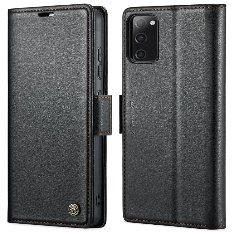 For Samsung Galaxy S20 FE CaseMe 023 Butterfly Buckle Litchi Texture RFID Anti-theft Leather Phone Case(Black) - Galaxy S20 FE Cases by CaseMe | Online Shopping UK | buy2fix