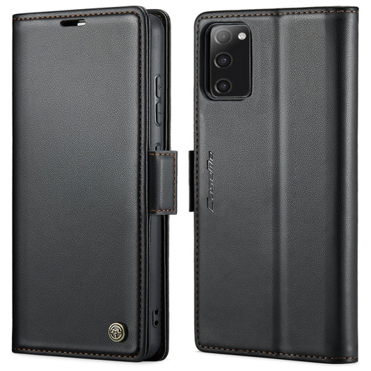For Samsung Galaxy S20 FE CaseMe 023 Butterfly Buckle Litchi Texture RFID Anti-theft Leather Phone Case(Black) - Galaxy S20 FE Cases by CaseMe | Online Shopping UK | buy2fix