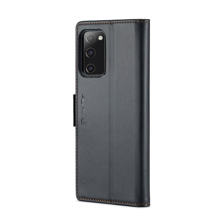 For Samsung Galaxy S20 FE CaseMe 023 Butterfly Buckle Litchi Texture RFID Anti-theft Leather Phone Case(Black) - Galaxy S20 FE Cases by CaseMe | Online Shopping UK | buy2fix