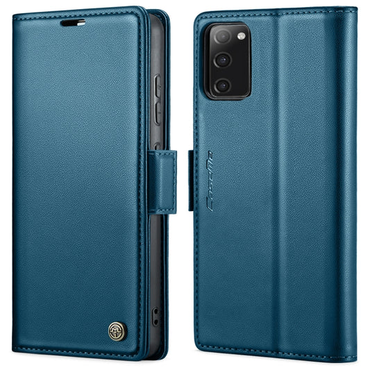 For Samsung Galaxy S20 FE CaseMe 023 Butterfly Buckle Litchi Texture RFID Anti-theft Leather Phone Case(Blue) - Galaxy S20 FE Cases by CaseMe | Online Shopping UK | buy2fix