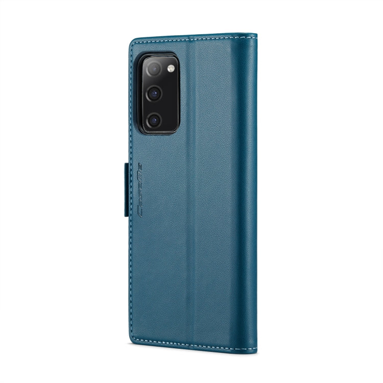 For Samsung Galaxy S20 FE CaseMe 023 Butterfly Buckle Litchi Texture RFID Anti-theft Leather Phone Case(Blue) - Galaxy S20 FE Cases by CaseMe | Online Shopping UK | buy2fix