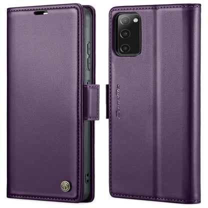 For Samsung Galaxy S20 FE CaseMe 023 Butterfly Buckle Litchi Texture RFID Anti-theft Leather Phone Case(Pearly Purple) - Galaxy S20 FE Cases by CaseMe | Online Shopping UK | buy2fix