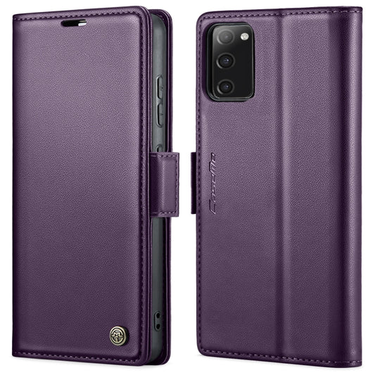 For Samsung Galaxy S20 FE CaseMe 023 Butterfly Buckle Litchi Texture RFID Anti-theft Leather Phone Case(Pearly Purple) - Galaxy S20 FE Cases by CaseMe | Online Shopping UK | buy2fix