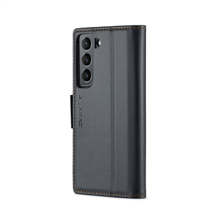 For Samsung Galaxy S21 5G CaseMe 023 Butterfly Buckle Litchi Texture RFID Anti-theft Leather Phone Case(Black) - Galaxy S21 5G Cases by CaseMe | Online Shopping UK | buy2fix