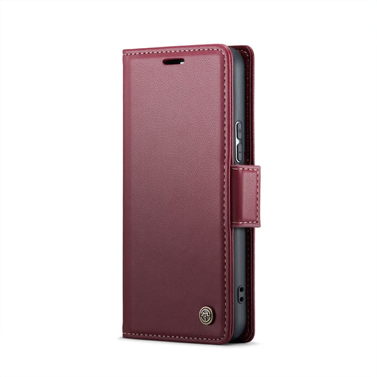For Samsung Galaxy S21+ 5G CaseMe 023 Butterfly Buckle Litchi Texture RFID Anti-theft Leather Phone Case(Wine Red) - Galaxy S21+ 5G Cases by CaseMe | Online Shopping UK | buy2fix