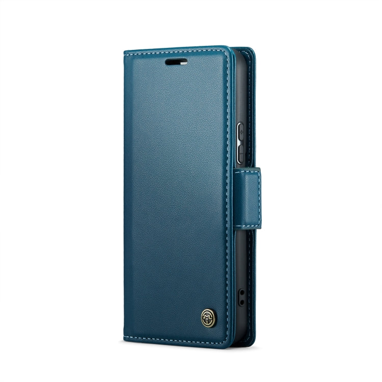 For Samsung Galaxy S21+ 5G CaseMe 023 Butterfly Buckle Litchi Texture RFID Anti-theft Leather Phone Case(Blue) - Galaxy S21+ 5G Cases by CaseMe | Online Shopping UK | buy2fix