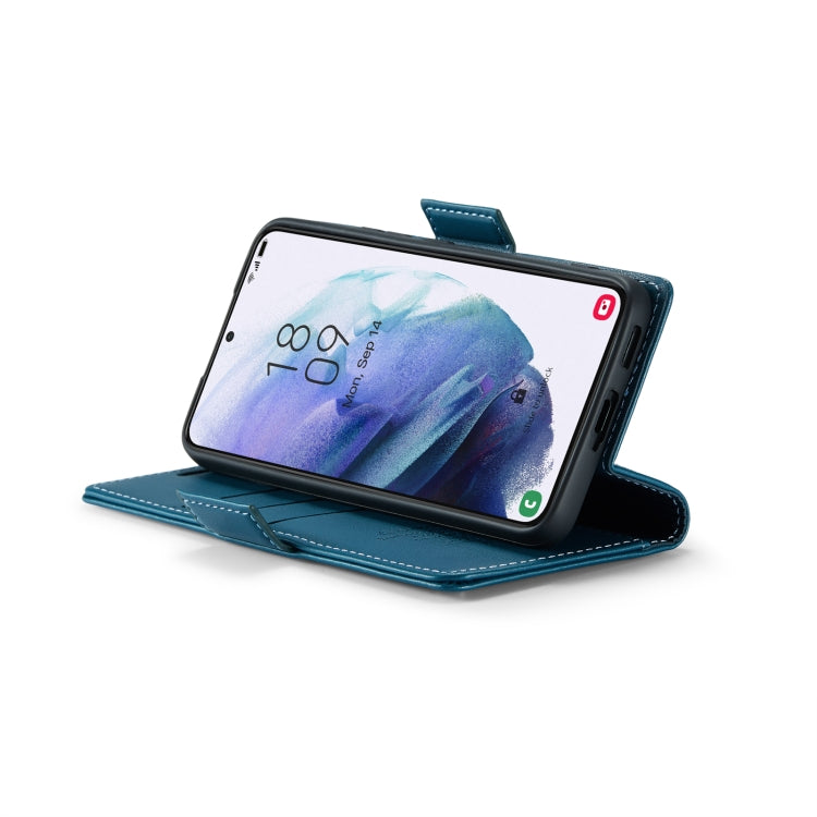 For Samsung Galaxy S21+ 5G CaseMe 023 Butterfly Buckle Litchi Texture RFID Anti-theft Leather Phone Case(Blue) - Galaxy S21+ 5G Cases by CaseMe | Online Shopping UK | buy2fix