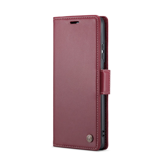 For Samsung Galaxy S21 Ultra 5G CaseMe 023 Butterfly Buckle Litchi Texture RFID Anti-theft Leather Phone Case(Wine Red) - Galaxy S21 Ultra 5G Cases by CaseMe | Online Shopping UK | buy2fix