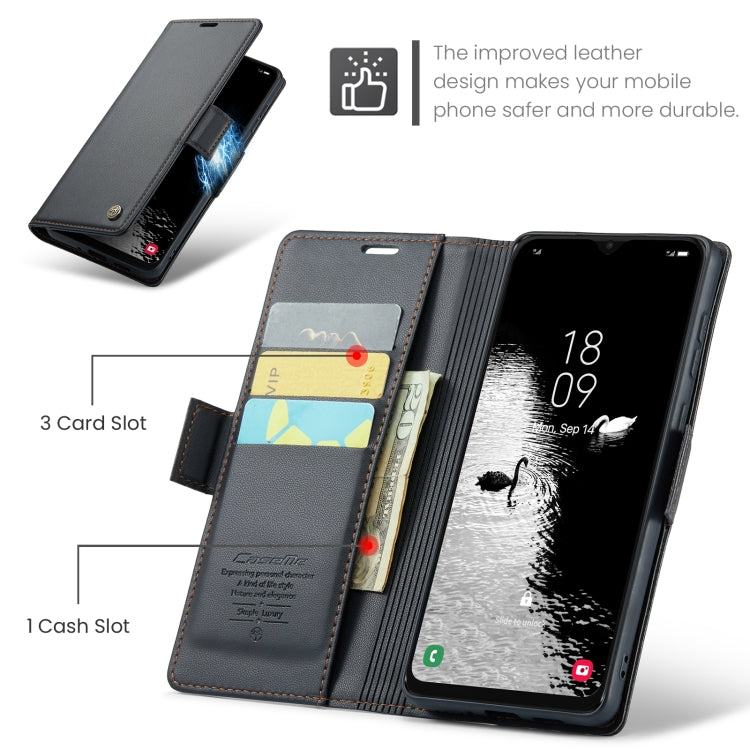 For Samsung Galaxy A30s / A50s / A50 CaseMe 023 Butterfly Buckle Litchi Texture RFID Anti-theft Leather Phone Case(Black) by CaseMe