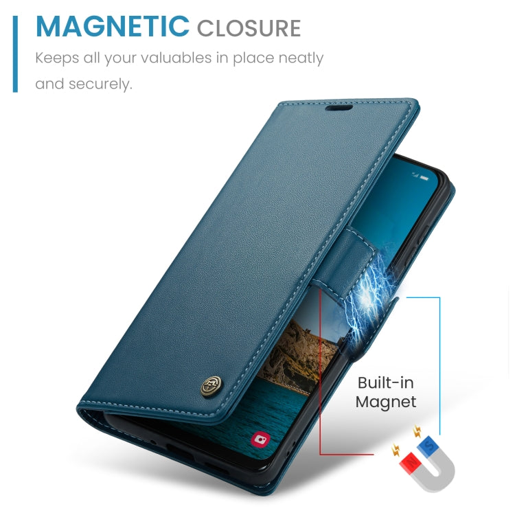 For Samsung Galaxy A30s / A50s / A50 CaseMe 023 Butterfly Buckle Litchi Texture RFID Anti-theft Leather Phone Case(Blue) by CaseMe