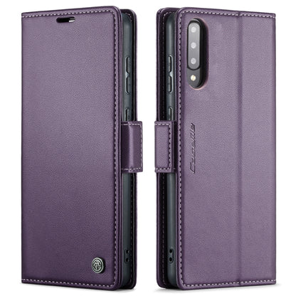 For Samsung Galaxy A30s / A50s / A50 CaseMe 023 Butterfly Buckle Litchi Texture RFID Anti-theft Leather Phone Case(Pearly Purple) by CaseMe