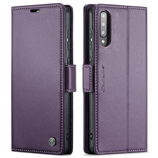 For Samsung Galaxy A30s / A50s / A50 CaseMe 023 Butterfly Buckle Litchi Texture RFID Anti-theft Leather Phone Case(Pearly Purple) by CaseMe