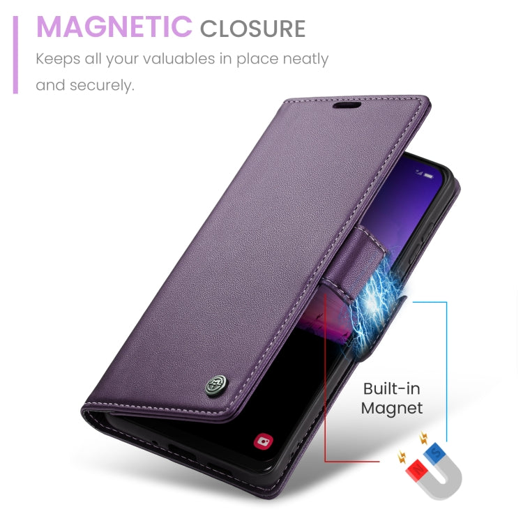 For Samsung Galaxy A30s / A50s / A50 CaseMe 023 Butterfly Buckle Litchi Texture RFID Anti-theft Leather Phone Case(Pearly Purple) by CaseMe