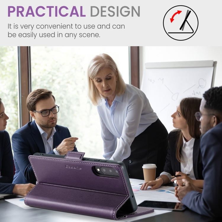 For Samsung Galaxy A30s / A50s / A50 CaseMe 023 Butterfly Buckle Litchi Texture RFID Anti-theft Leather Phone Case(Pearly Purple) by CaseMe