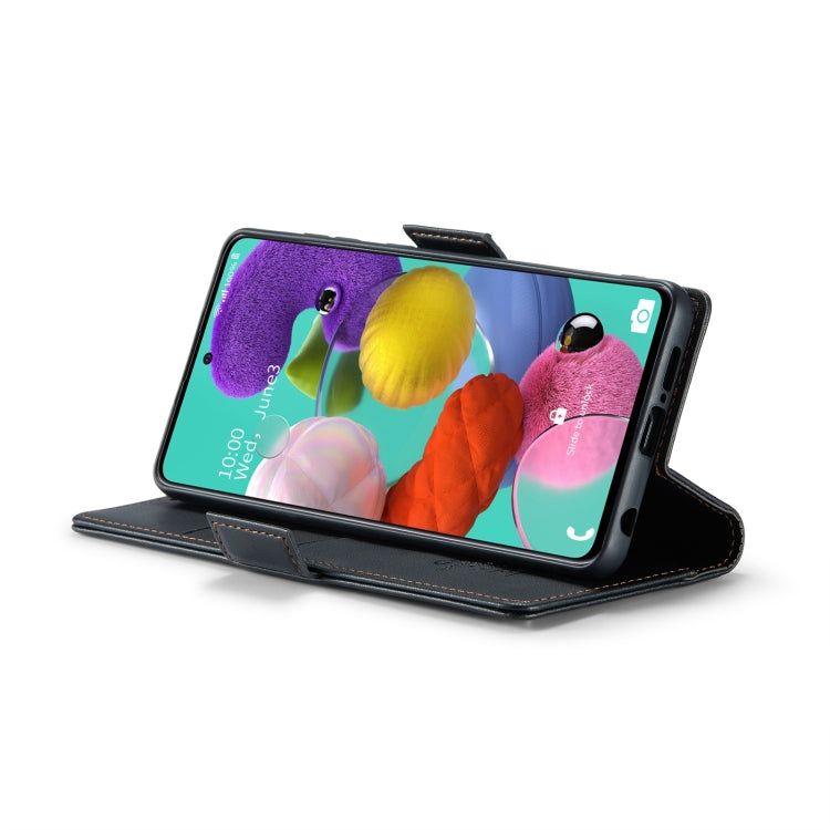 For Samsung Galaxy A51 4G/M40s CaseMe 023 Butterfly Buckle Litchi Texture RFID Anti-theft Leather Phone Case(Black) by CaseMe