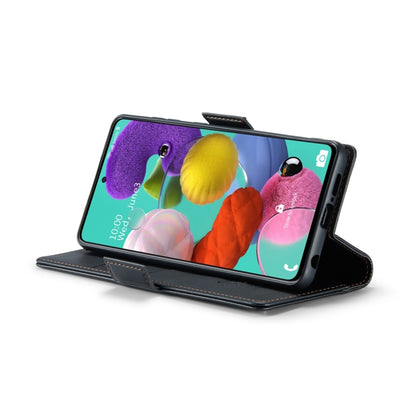 For Samsung Galaxy A51 4G/M40s CaseMe 023 Butterfly Buckle Litchi Texture RFID Anti-theft Leather Phone Case(Black) by CaseMe