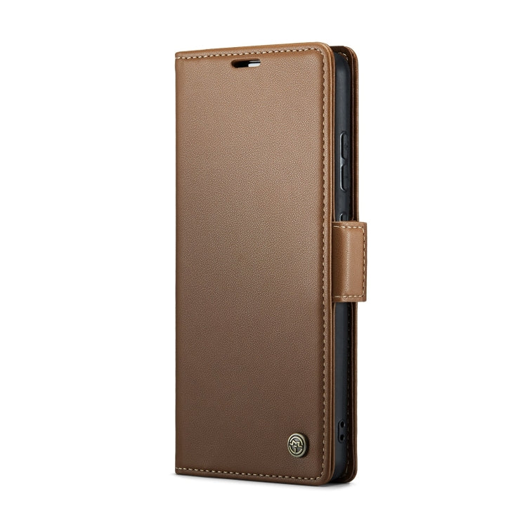 For Samsung Galaxy A51 4G/M40s CaseMe 023 Butterfly Buckle Litchi Texture RFID Anti-theft Leather Phone Case(Brown) by CaseMe