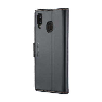 For Samsung Galaxy A20/A30/M10s CaseMe 023 Butterfly Buckle Litchi Texture RFID Anti-theft Leather Phone Case(Black) by CaseMe
