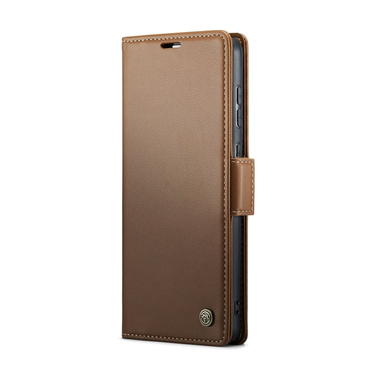 For Samsung Galaxy A20/A30/M10s CaseMe 023 Butterfly Buckle Litchi Texture RFID Anti-theft Leather Phone Case(Brown) by CaseMe