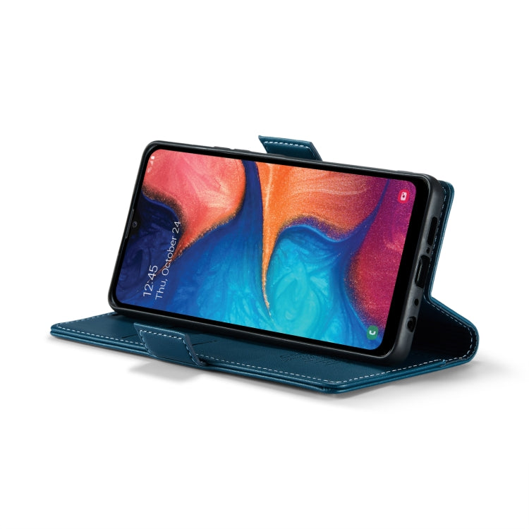 For Samsung Galaxy A20/A30/M10s CaseMe 023 Butterfly Buckle Litchi Texture RFID Anti-theft Leather Phone Case(Blue) by CaseMe