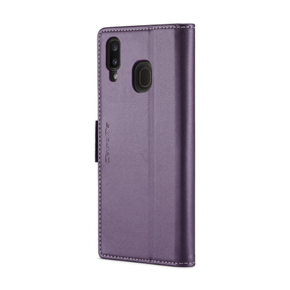 For Samsung Galaxy A20/A30/M10s CaseMe 023 Butterfly Buckle Litchi Texture RFID Anti-theft Leather Phone Case(Pearly Purple) by CaseMe