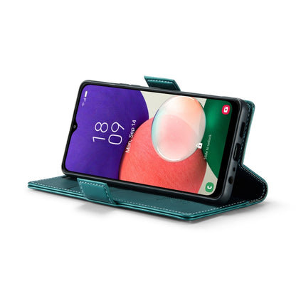 For Samsung Galaxy A22 5G CaseMe 023 Butterfly Buckle Litchi Texture RFID Anti-theft Leather Phone Case(Pearly Blue) by CaseMe