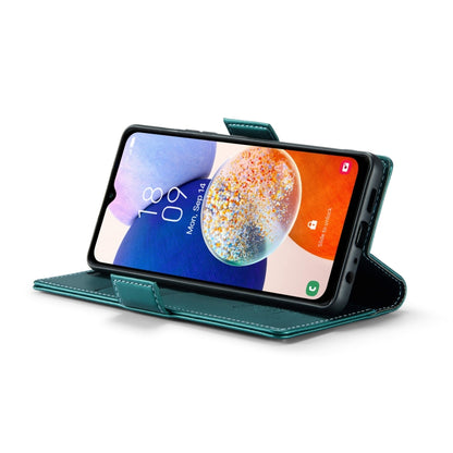 For Samsung Galaxy A14 4G/5G CaseMe 023 Butterfly Buckle Litchi Texture RFID Anti-theft Leather Phone Case(Pearly Blue) by CaseMe