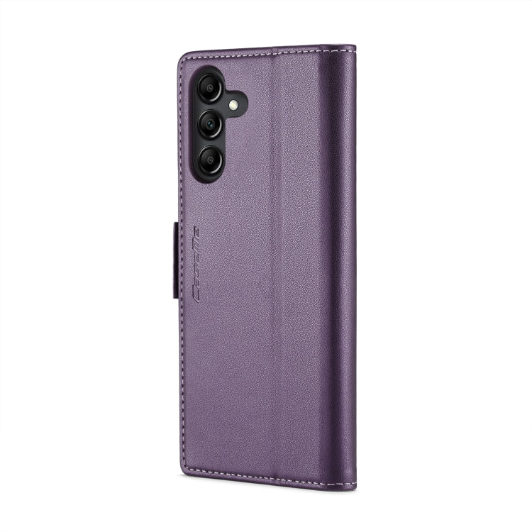 For Samsung Galaxy A14 4G/5G CaseMe 023 Butterfly Buckle Litchi Texture RFID Anti-theft Leather Phone Case(Pearly Purple) by CaseMe