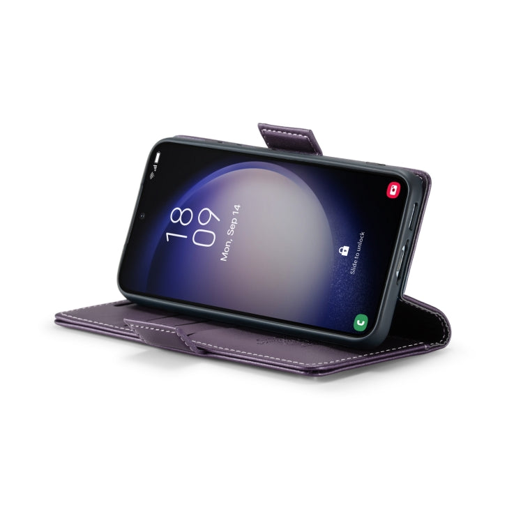 For Samsung Galaxy S24+ CaseMe 023 Butterfly Buckle Litchi Texture RFID Anti-theft Leather Phone Case(Pearly Purple) - Galaxy S24+ 5G Cases by CaseMe | Online Shopping UK | buy2fix