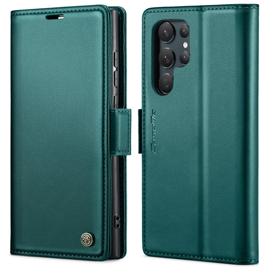 For Samsung Galaxy S24 Ultra CaseMe 023 Butterfly Buckle Litchi Texture RFID Anti-theft Leather Phone Case(Pearly Blue) - Galaxy S24 Ultra 5G Cases by CaseMe | Online Shopping UK | buy2fix
