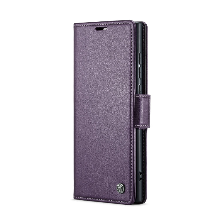 For Samsung Galaxy S24 Ultra CaseMe 023 Butterfly Buckle Litchi Texture RFID Anti-theft Leather Phone Case(Pearly Purple) - Galaxy S24 Ultra 5G Cases by CaseMe | Online Shopping UK | buy2fix