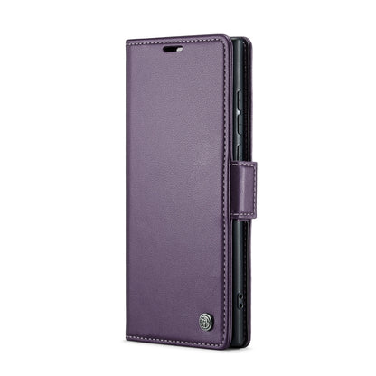 For Samsung Galaxy S24 Ultra CaseMe 023 Butterfly Buckle Litchi Texture RFID Anti-theft Leather Phone Case(Pearly Purple) - Galaxy S24 Ultra 5G Cases by CaseMe | Online Shopping UK | buy2fix
