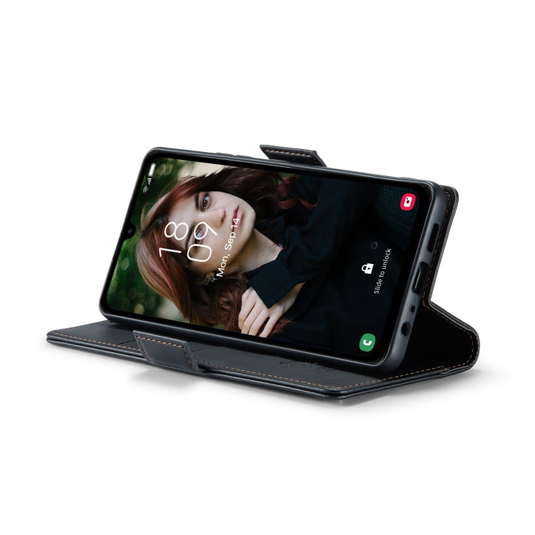 For Samsung Galaxy A15 4G/5G CaseMe 023 Butterfly Buckle Litchi Texture RFID Anti-theft Leather Phone Case(Black) by CaseMe