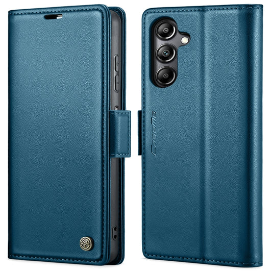 For Samsung Galaxy A05s CaseMe 023 Butterfly Buckle Litchi Texture RFID Anti-theft Leather Phone Case(Blue) by CaseMe